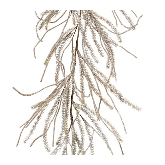 5ft. Christmas Silver Glitter Pine Garlands, 2ct.